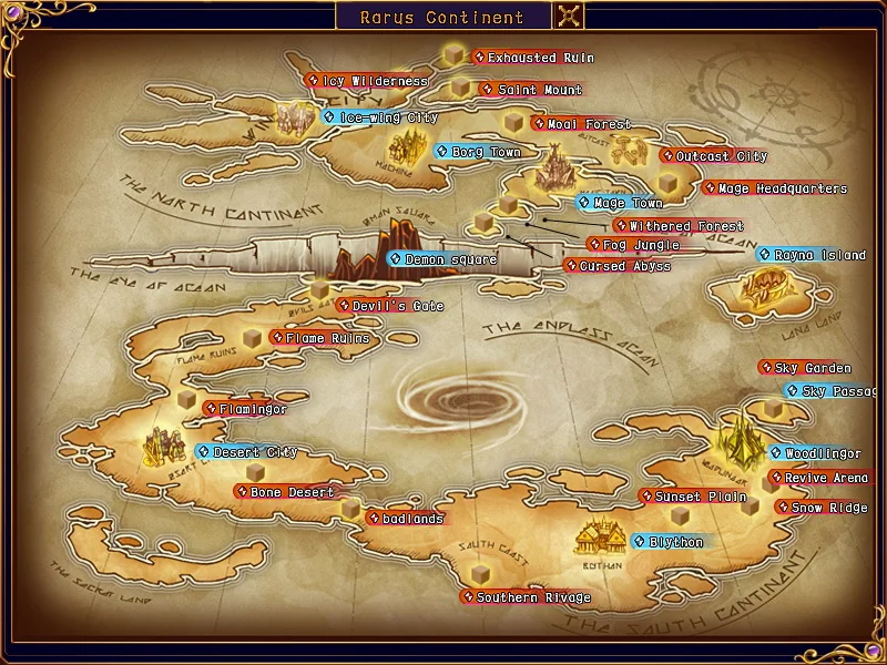 World map of Rarus